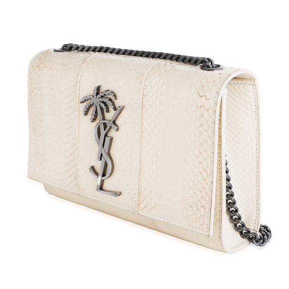 Saint Laurent White Creme Ayers Small Kate Palm Tree Bag - Picture 2 of 8